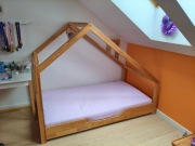 Łóżko dziecięce domek 100x180cm Luna B ADEKO + materac