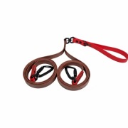 Smycz dla 2 psów z krętlikiem BIOTHANE 2x 1,5m 19mm - duże psy