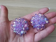 Duże mieniące się klipsy kryształki