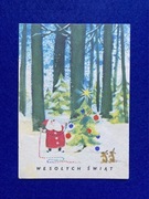 Leonia Janecka Boże Narodzenie Wesołych Świąt pocztówka