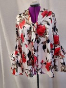 Elegancka bluzka satynowa w kwiaty rozm.46Opis: