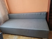 Kanapa rozkładana z pojemnikiem Trio Szara 195x140