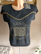 Bluzka damska  Gil Santucci czarna złote dodatki