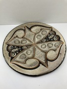 talerz dekoracyjny miedziany na sciane 15cm recznie zdobione wyryte wzory