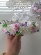 Wianek komunijny biały ślub sesja 