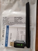 Karta sieciowa adapter AX300 USB Wi-Fi 10dBm z anteną czarny