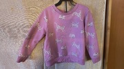 Bluza dziewczęca pudrowo różowa w kotki
