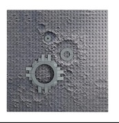 Płytka konstrukcyjna do klocków przypominająca księżyc