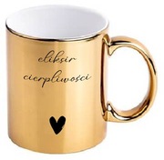Złoty kubek eliksir cierpliwości do kawy praca na urodziny na prezent