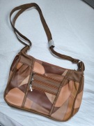 Klasyczna torebka na ramię imitacja skórzanych łatek jaenig