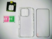 Zestaw do iPhone 16 pro max etui szkło hartowane na ekran osłona aparatu