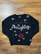 Sweter świąteczny zimowy granatowy sweterek Merry Xmas rozmiar XS