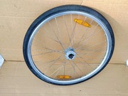 koło 28" z dynamem i ładna opona SCHWALBE - krzywa obręcz