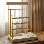 Organizer stojak na bizuterie VLANDO krem zloto