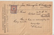 Kraków Sukiennice rachunek z magazynu Kazimierz Niesiołowski 1912