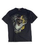 Solid rock czarna koszulka rockowa z dwustronnym nadrukiem vintage