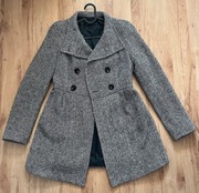 Płaszcz kurtka pepitkę czarno biały r. s Stradivarius jak nowy