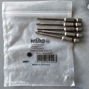 Bit profesjonalny 3,0 x 70mm Wiha Professional 7043 Z SW sześciokątny E 1/4