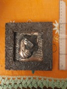 "koń 90x90" miedziana płaskorzeźba, obrazek