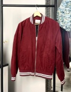 Męska zamszowa kurtka bomber college varsity Zara S M