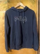 Bluza męska Fila retro vintage z kapturem granatowa rozmiar XL
