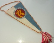 Proporczyk Prezydium Rady Narodowej m. Kraków herb Komitet Kultury Fizy