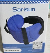 SARISUN PODUSZKA DO SAMOLOTU SAMOCHODU CZARNA OPASKA NA OCZY MODEL SSNH001