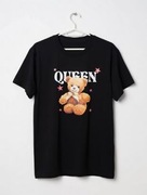 Koszulka damska QUEEN z misiem – nowa bez metki, rozmiar XL