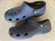 Klapki Crocs granatowe rozmiar J2 33/34 bdb