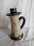 Stary gliniany świecznik kaganek