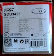 Klocki hamulcowe TRW GDB3425 do Toyoty nowe