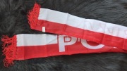 Szalik POLSKA biało czerwona dla kibica 130x14 cm