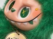 Labubu Green Monster Sitting Plush - Custom