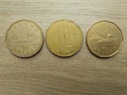 Kanada zestaw 1 dolar 1987-1994 stan -III; 3 monety