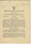 1924, Obwieszczenie Publiczne dodatek do Min.Sprawiedliwości
