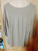 Bluzka szara oversize rękaw 3/4