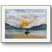 Akwarela oprawiona nowa