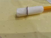 srebrna obrączka fi 16,5 czerwony