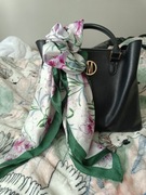 Chusta chustka satynowa kokardka do torebki koka warkocza na szyję