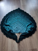 Chusta Melisa trójkątna duża bawełna handmade szydełkowa