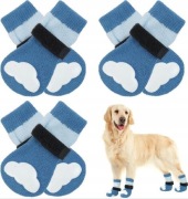 Skarpety dla Psa Antypoślizgowe Ochronna Łap Rozmiar xl Niebieskie