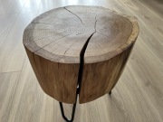 Stołek stolik taboret plaster drewniany dąb