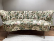 Komplet wypoczynkowy retro – sofa i 2 fotele, styl vintage