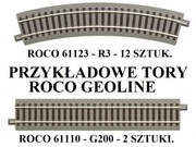 GLEDZIU KOLEJKA MAKIETA ROCO TORY GEOLINE ZESTAW A 15 ELEMENTÓW PRAWIE NOWE