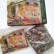 Duże nowe puzzle 1000 elementów Trefl bajkowy przytulny domek romantyczne