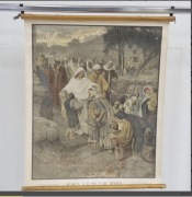 Plakat szkolny, Litografia 1903 -JEZUS BŁOGOSŁAWI DZIECI 