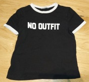 Czarny t-shirt Zara rozmiar S