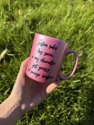 Kubek różowy 300 ml jestem sumą bez serca