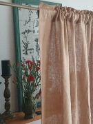 IKEA DYTAG 100% len Zasłony  bezowe Styl Boho 145x300