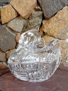 szklany łabędź - bomboniera